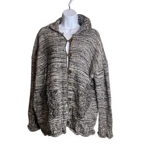 Vintage Y2K Express Tricot Women's Hand Knit Marled Sweater Size M Oversized